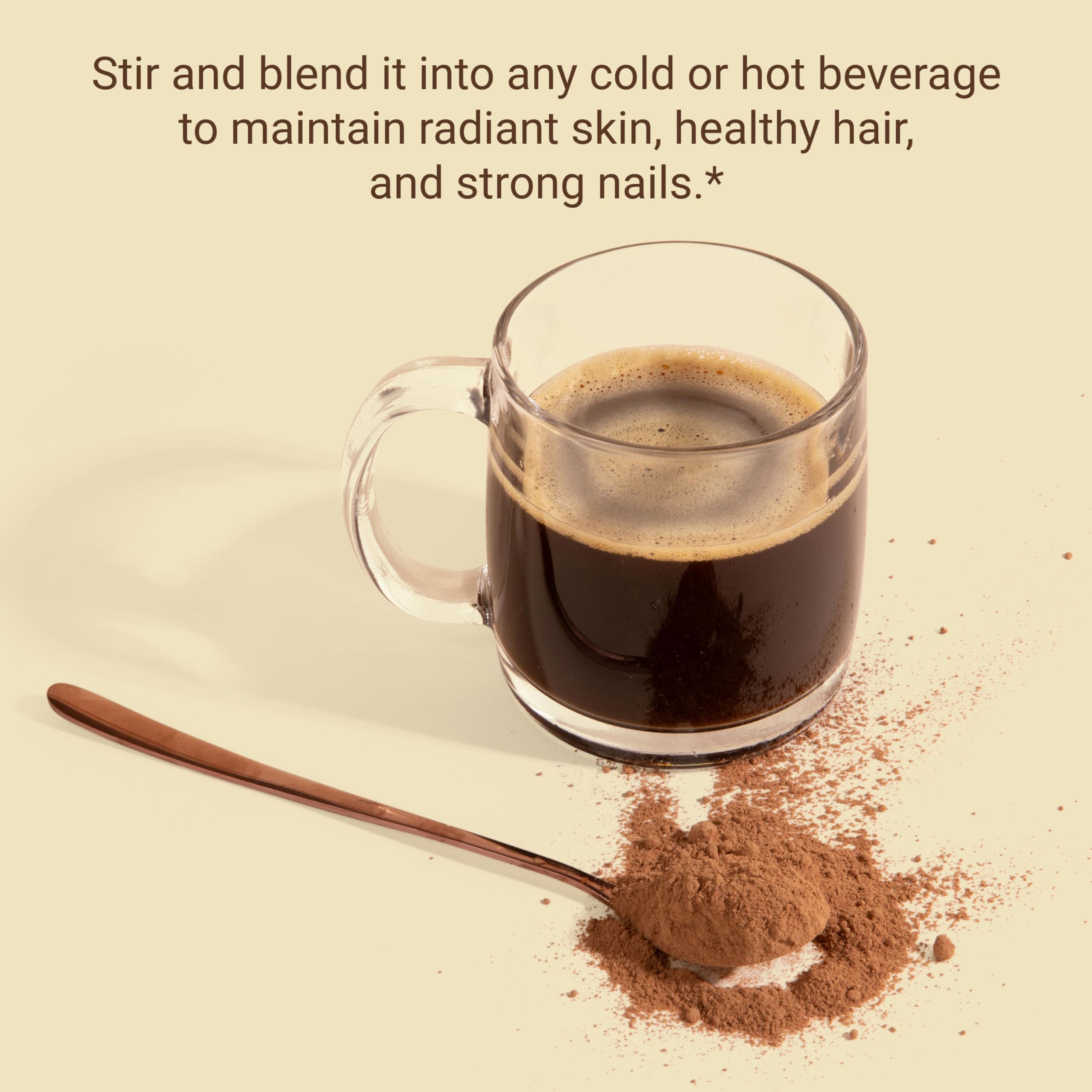 Live Conscious Collagen Chocolate, etiqueta: libre de gluten para dietas.