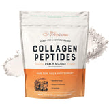 Live Conscious Collagen Peptides Durazno Mango en tarro, ritual de cuidado diario de piel.