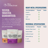 Live Conscious Collagen Peptides mejora el aspecto de la piel y brillo capilar