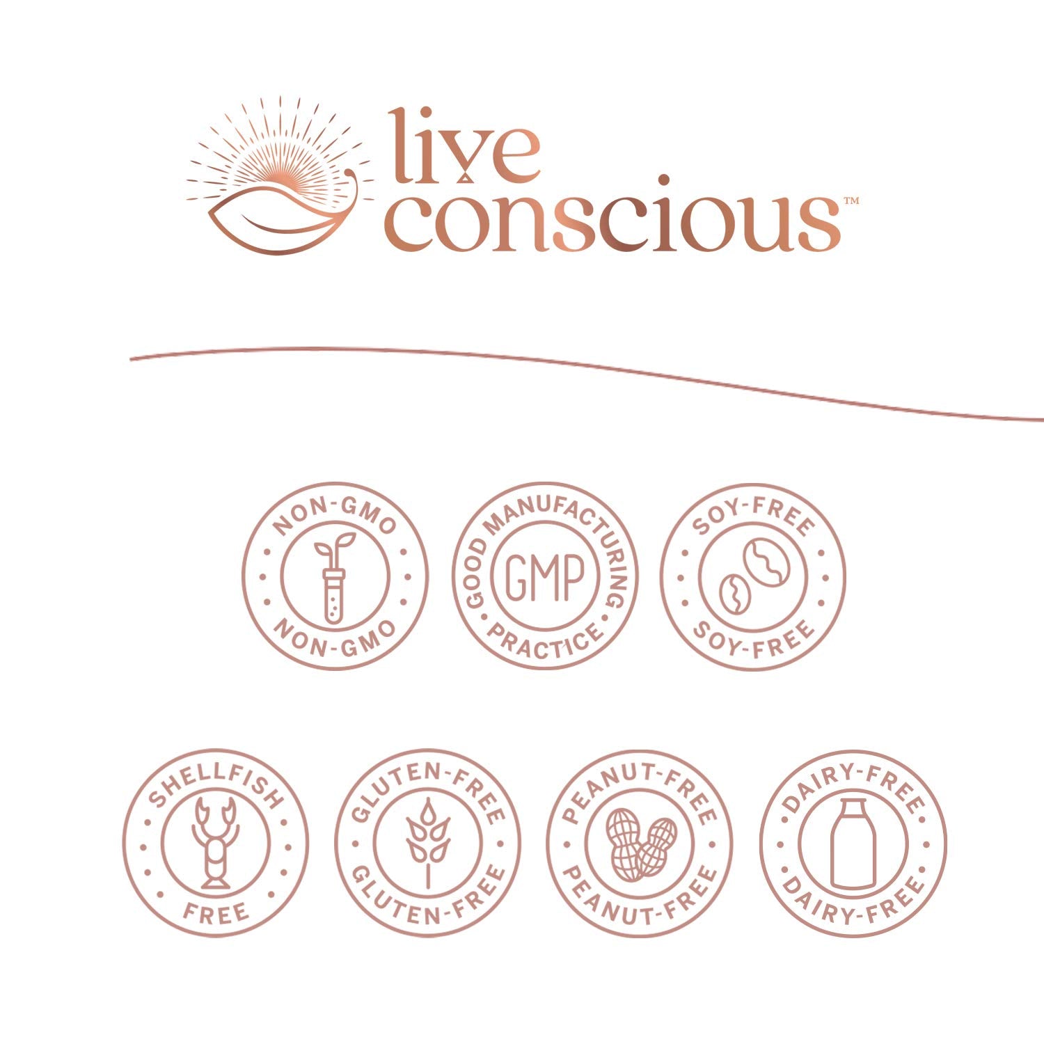 Etiqueta detallada de CurcuWell de Live Conscious con ingredientes clave