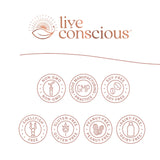 Etiqueta detallada de CurcuWell de Live Conscious con ingredientes clave
