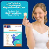 Live To Shine parches magnesio, transdérmico para bienestar general sin irritantes
