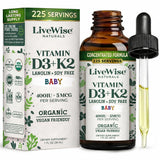 Live Wise Naturals gotas para bebé, bote concentrado para dosis precisas.
