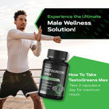 Live Anabolic TestoGreens Max, formato cápsulas para ingesta diaria cómoda.