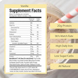 Cuchara medidora NutriMatch para dosis de 20 g en cada toma.