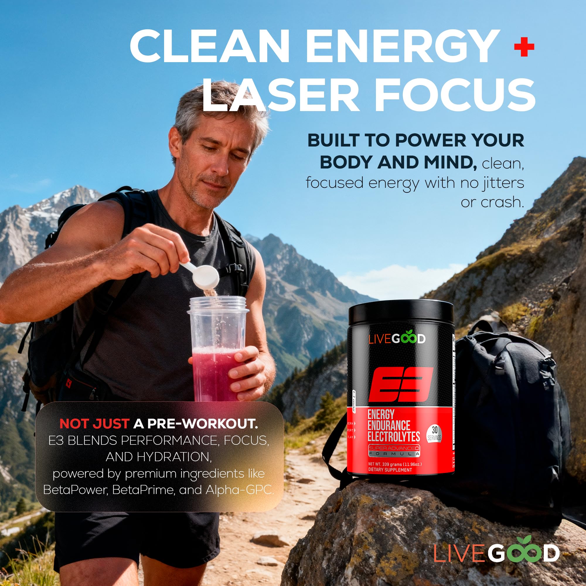 LIVEGOOD E3 envase premium resalta calidad y valor
