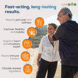 LIVEGOOD Factor 4, caja de empaque, producto estadounidense y transparente.