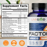 LIVEGOOD Factor 4, mano sosteniendo la botella, práctico para rutinas diarias.