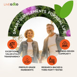 LIVEGOOD Liver Support alfa-lipoico cápsulas, posible beneficio antioxidante diario.