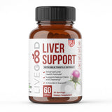 LIVEGOOD Liver Support cápsulas, vista frontal, posible apoyo digestivo diario.
