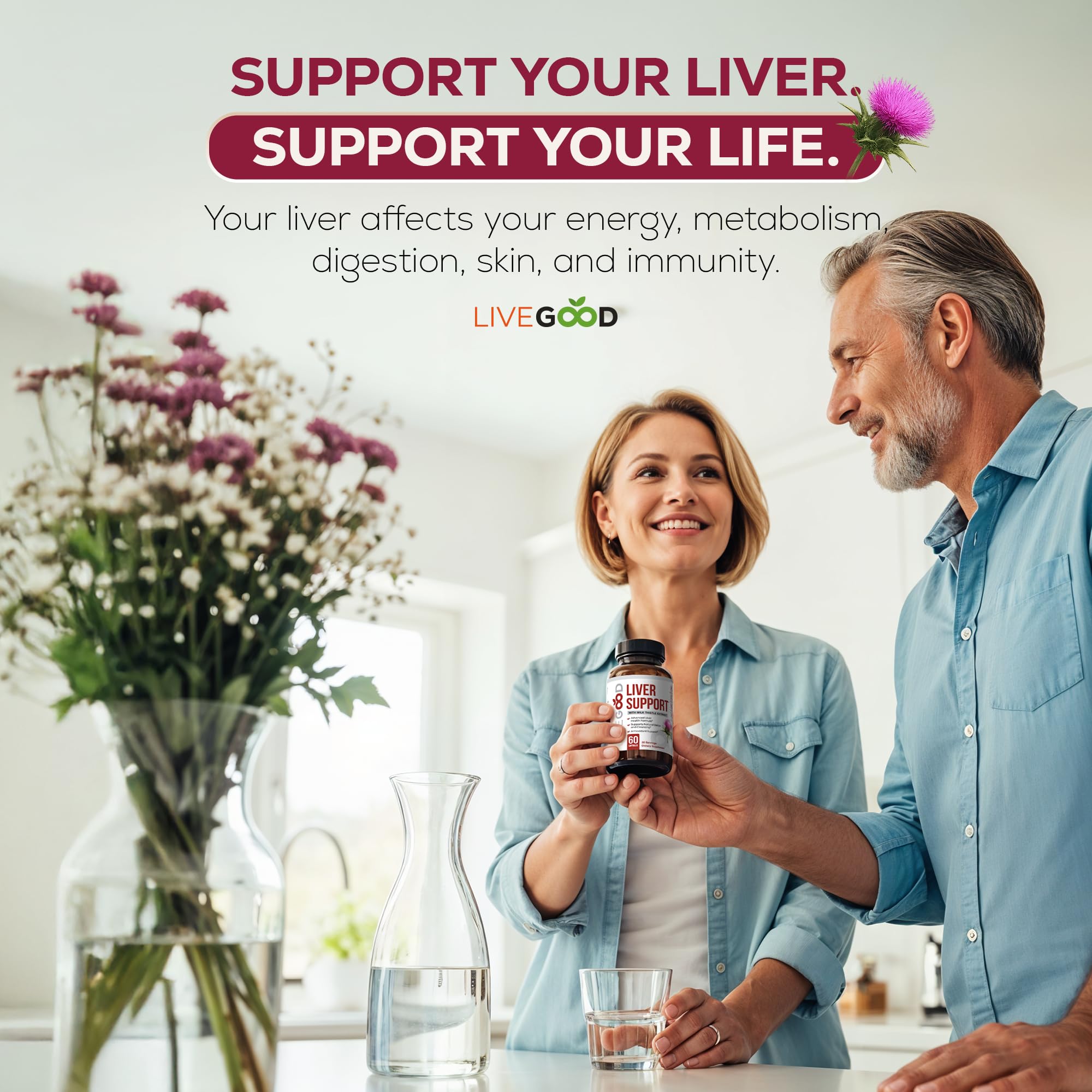 LIVEGOOD Liver Support curcuma cápsulas, posible apoyo a la función hepática.