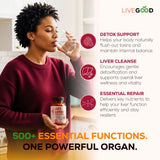 LIVEGOOD Liver Support diente-de-leon cápsulas, apoyo a la desintoxicación diaria.