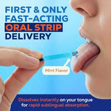 LIVEGOOD tira sublingual sabor menta con azul de metileno para concentración diaria.