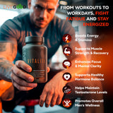 LiveGOOD Vitalidad para Hombres, dos cápsulas diarias para apoyo nutricional constante.
