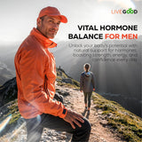 LiveGOOD Vitalidad para Hombres, etiqueta frontal que transmite calidad y confiabilidad.