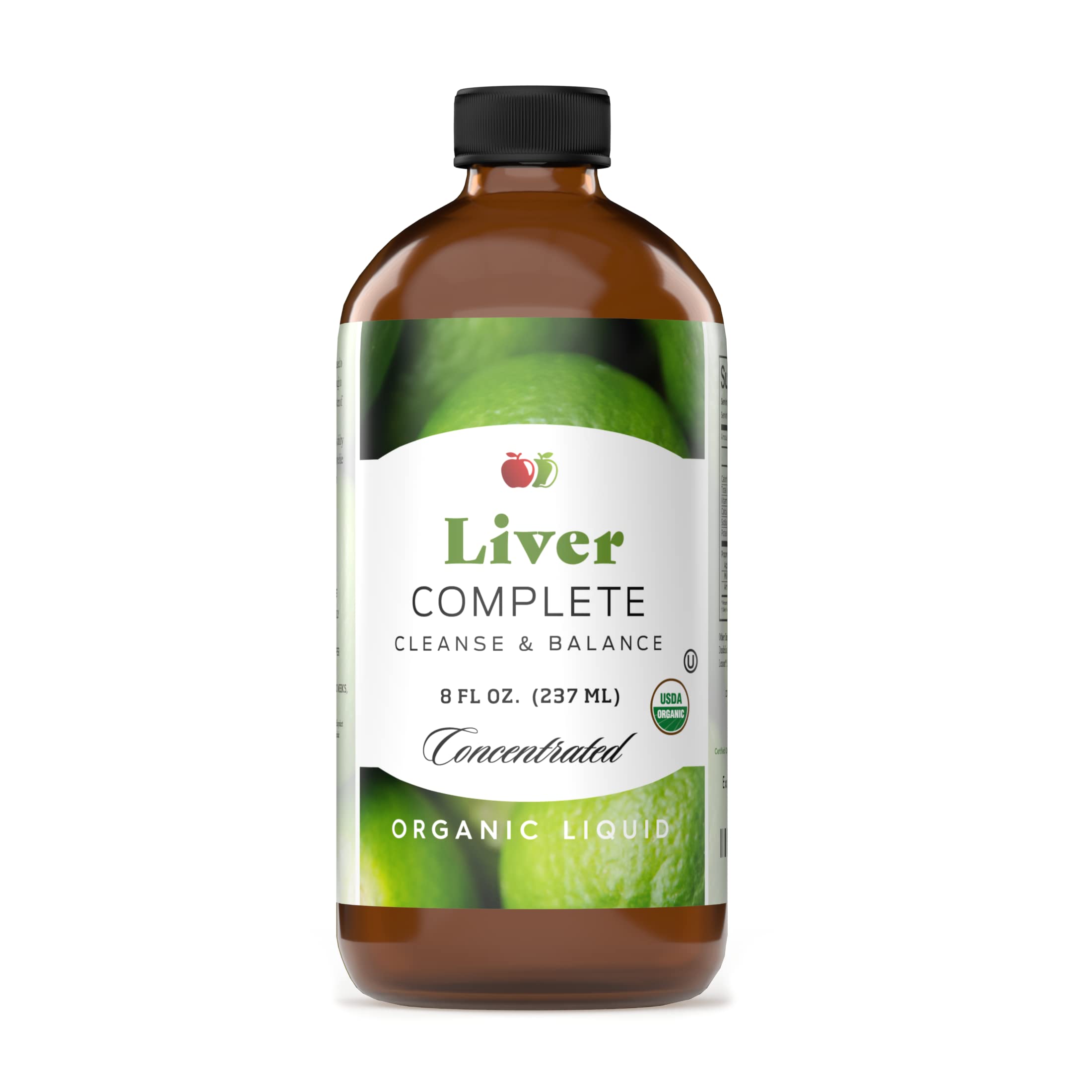 Liver Complete de Complete Natural Products, botella visible para soporte hepático.