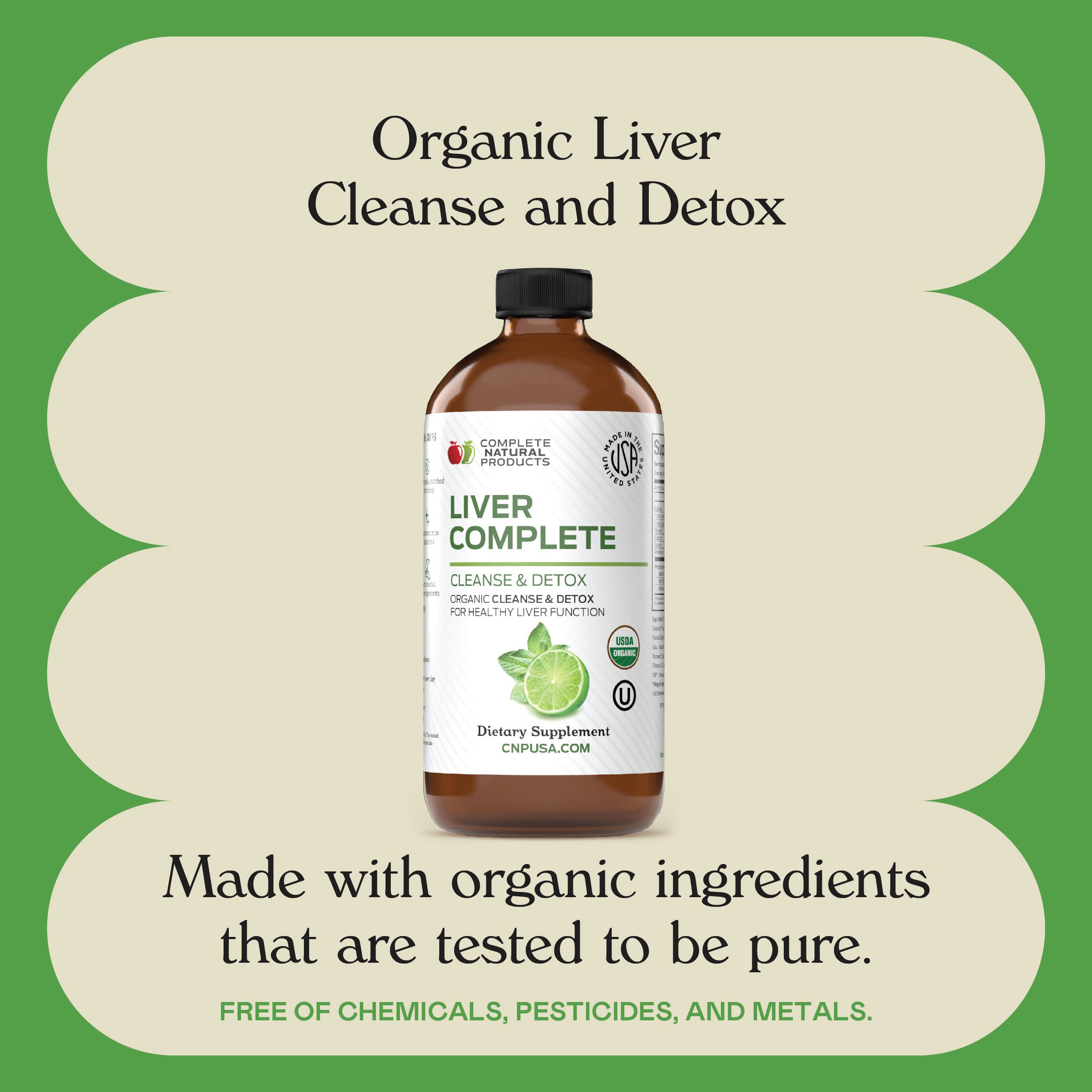 Liver Complete vinagre de manzana, apoyo para pH saludable.