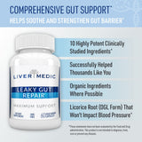Liver Medic Raíz de Malvavisco: cápsulas para soporte intestinal natural.