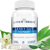 Liver Medic Reparación del intestino: botella de cápsulas para apoyo digestivo.