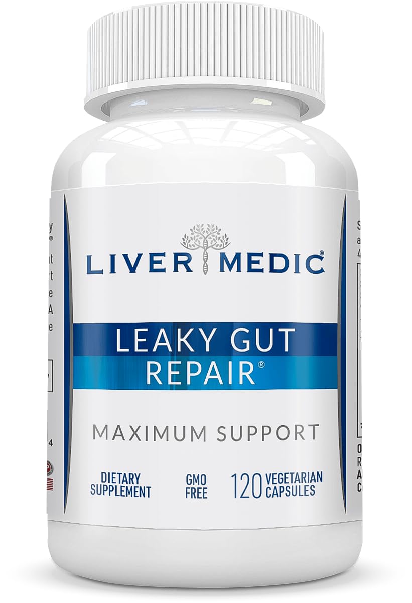 Liver Medic reparacion intestino permeable - botella para uso diario, soporte digestivo suave