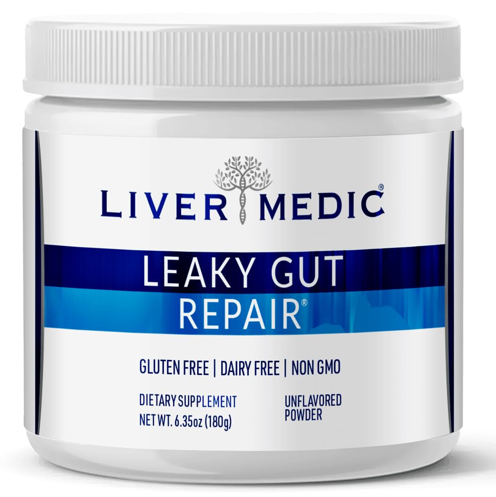 Liver Medic reparacion intestino permeable - polvo en lata para apoyo digestivo.