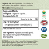 Serrapeptase de Liver Medic con recubrimiento enterico para mejor absorción.