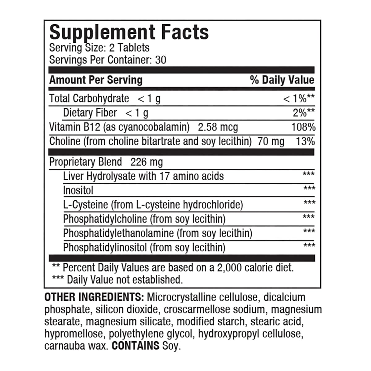 Liverite Liver Aid: etiqueta frontal resalta ingredientes de calidad para tu bienestar