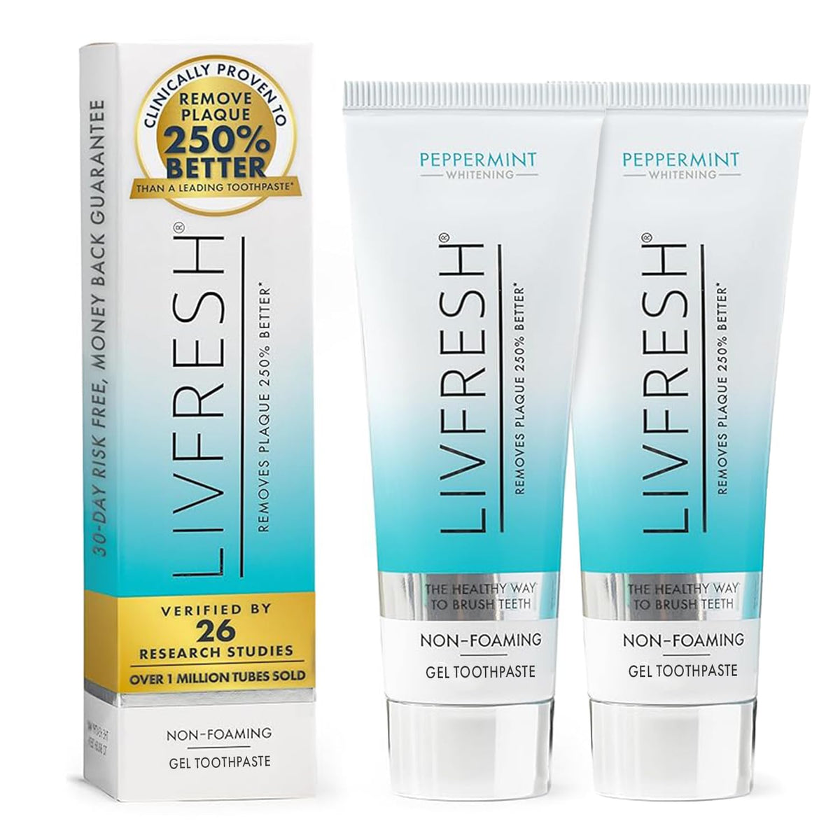 La textura refrescante de LIVFRESH gel para dientes facilita un cepillado suave.