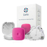 Dispositivo Livia rosa para alivio potencial de calambres durante el periodo.