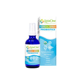 LiviaOne probióticos tópicos spray botella: cuidado suave de la piel y apoyo al microbioma.