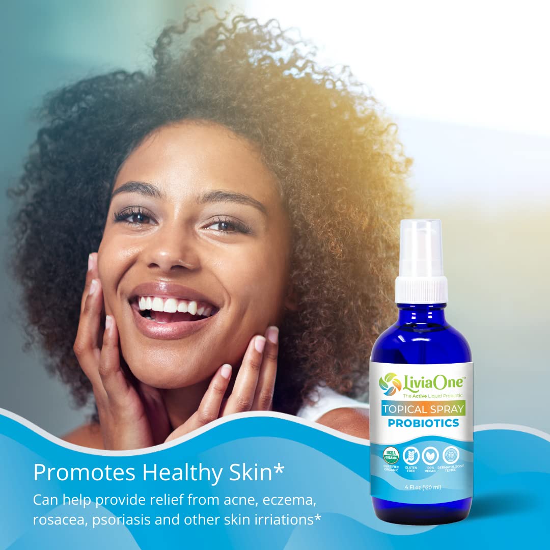 LiviaOne probióticos envase 2oz: tamaño conveniente para viaje.