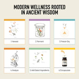 Living Alchemy Estilo Vida Salud: persona toma suplemento para bienestar general.
