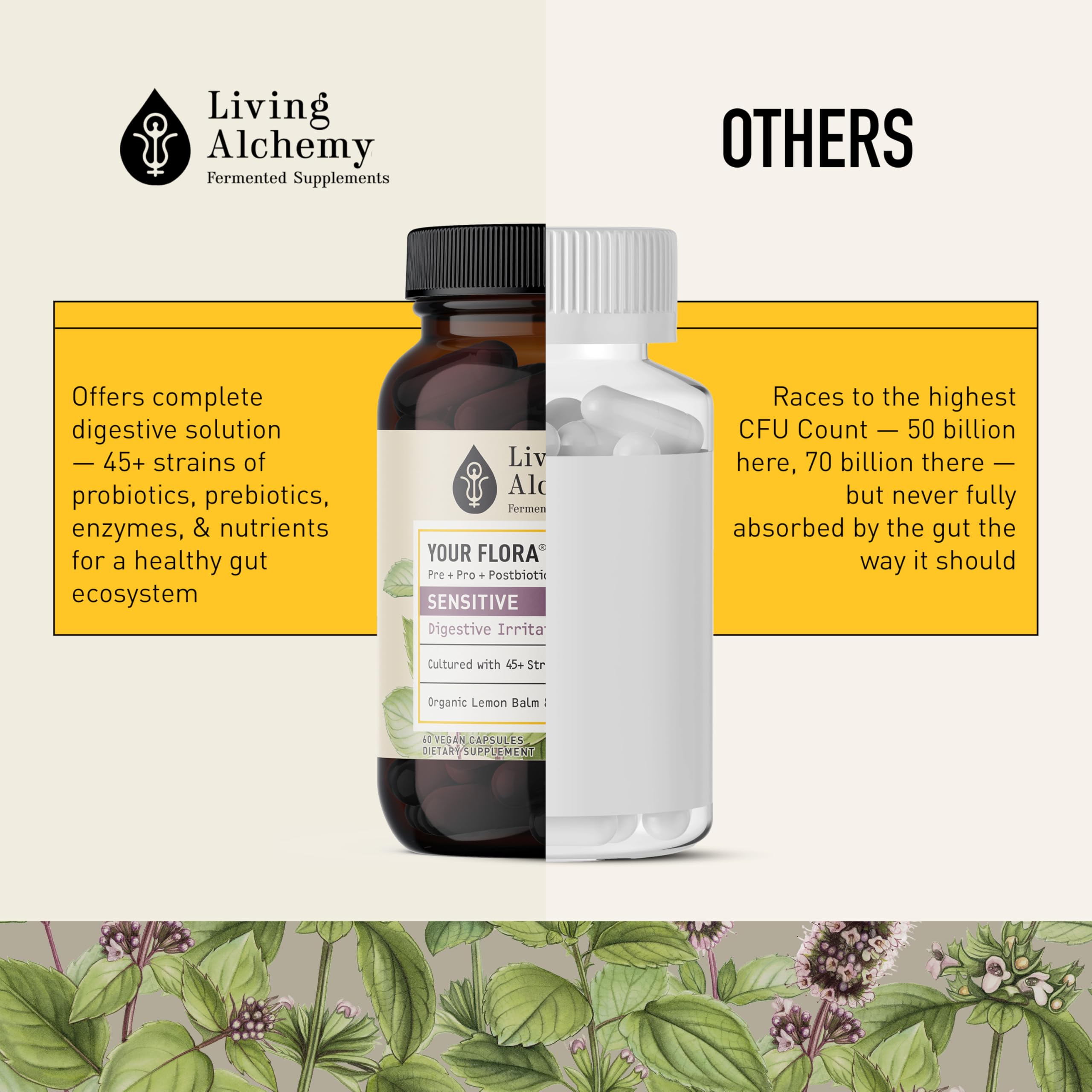 Living Alchemy hojas de melisa para relajación y digestión suave