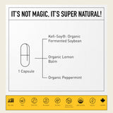 Living Alchemy etiqueta del probiótico de flora sensible con información clave