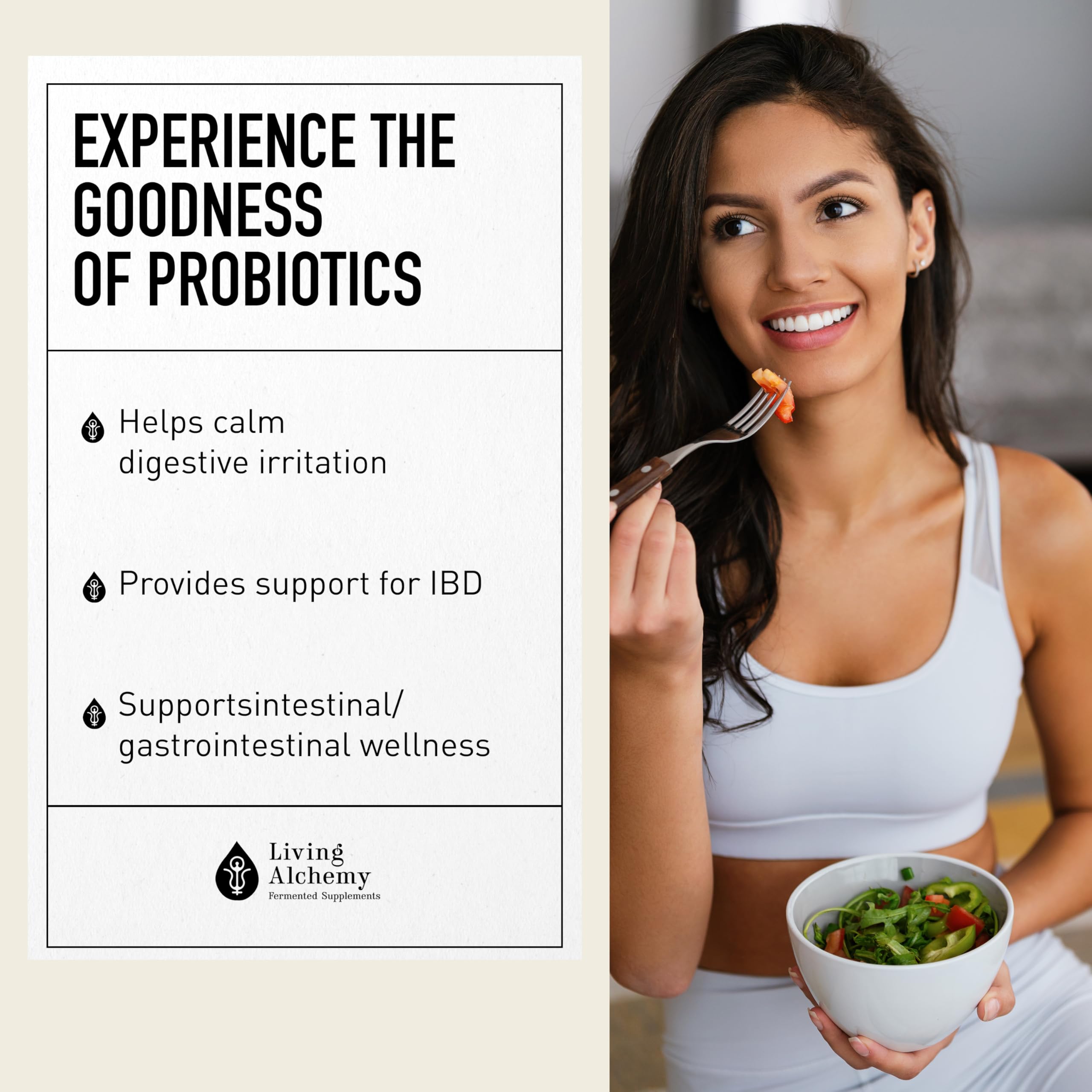 Living Alchemy soja fermentada como base de ingredientes fortalecedores