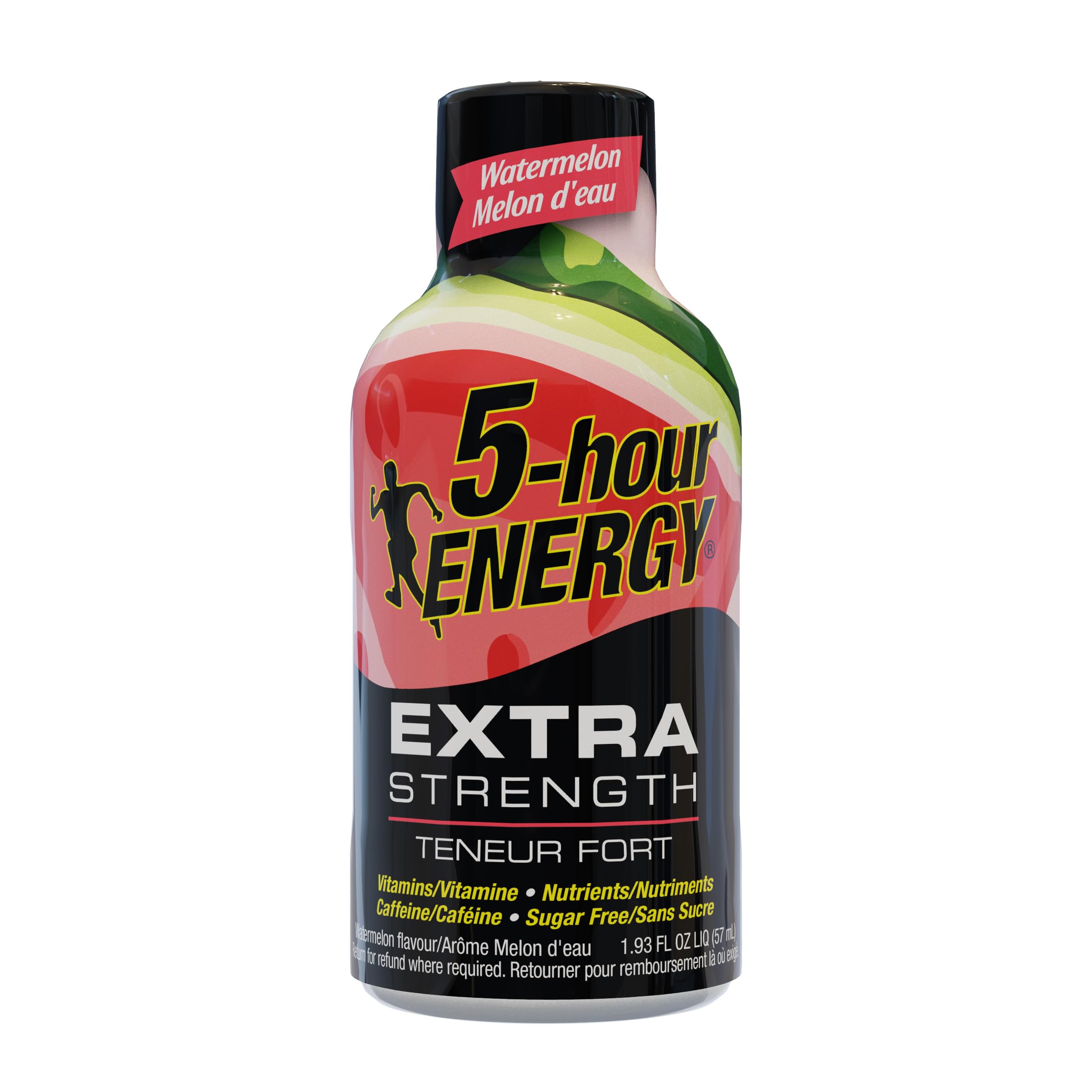 Living Essentials 5Hour Energy Sandía sin azúcar, envase 1,93 oz para llevar.