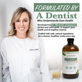 Living Well con Dr. Michelle: primer plano de plata coloidal para apoyo suave a las encías.