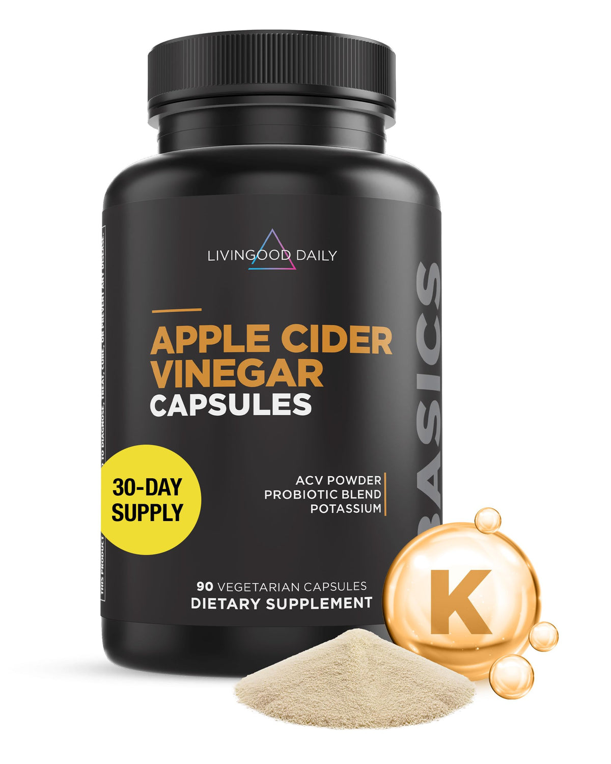 Livingood Daily ACV con Madre: frasco de cápsulas para soporte digestivo