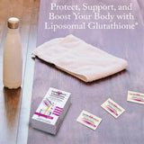 Envase compacto de LivOn Glutatión Liposomal para llevar.