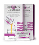 LivOn Glutatión liposomal, envases de 60 paquetes para uso diario.