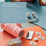 LivOn Vitamina C liposomal: verter en agua para beber fácilmente.