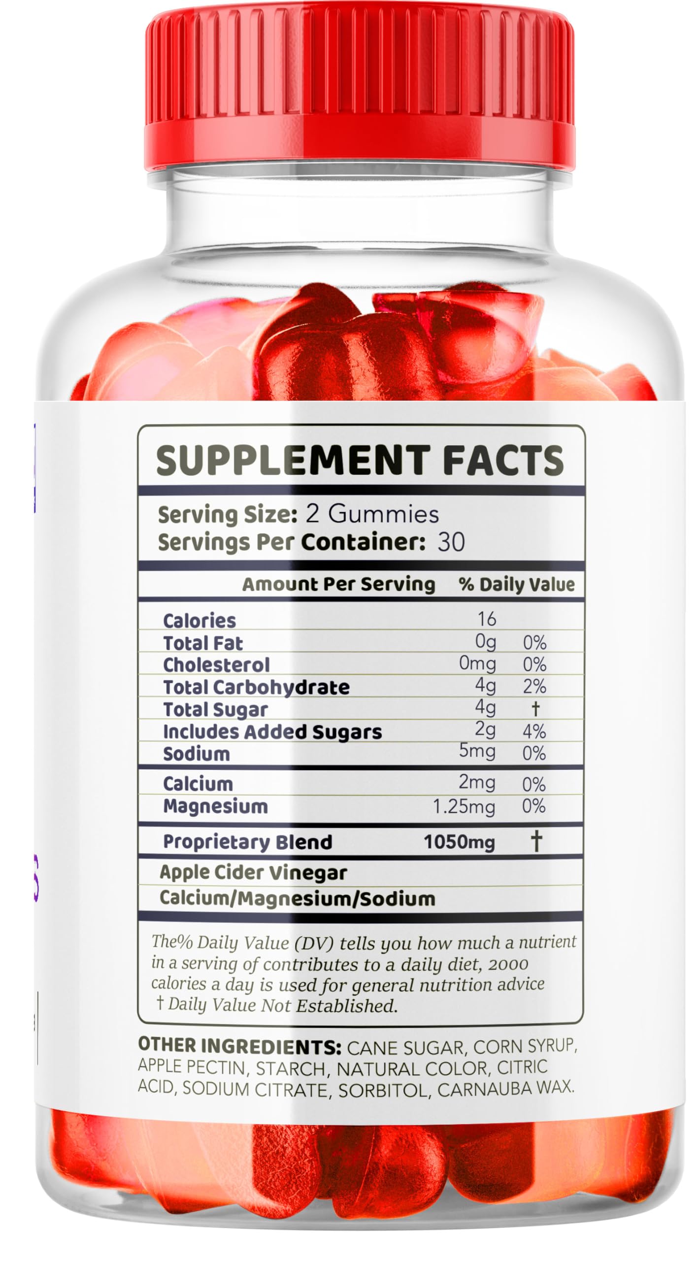 Etiqueta legible con detalles del producto y beneficios posibles.