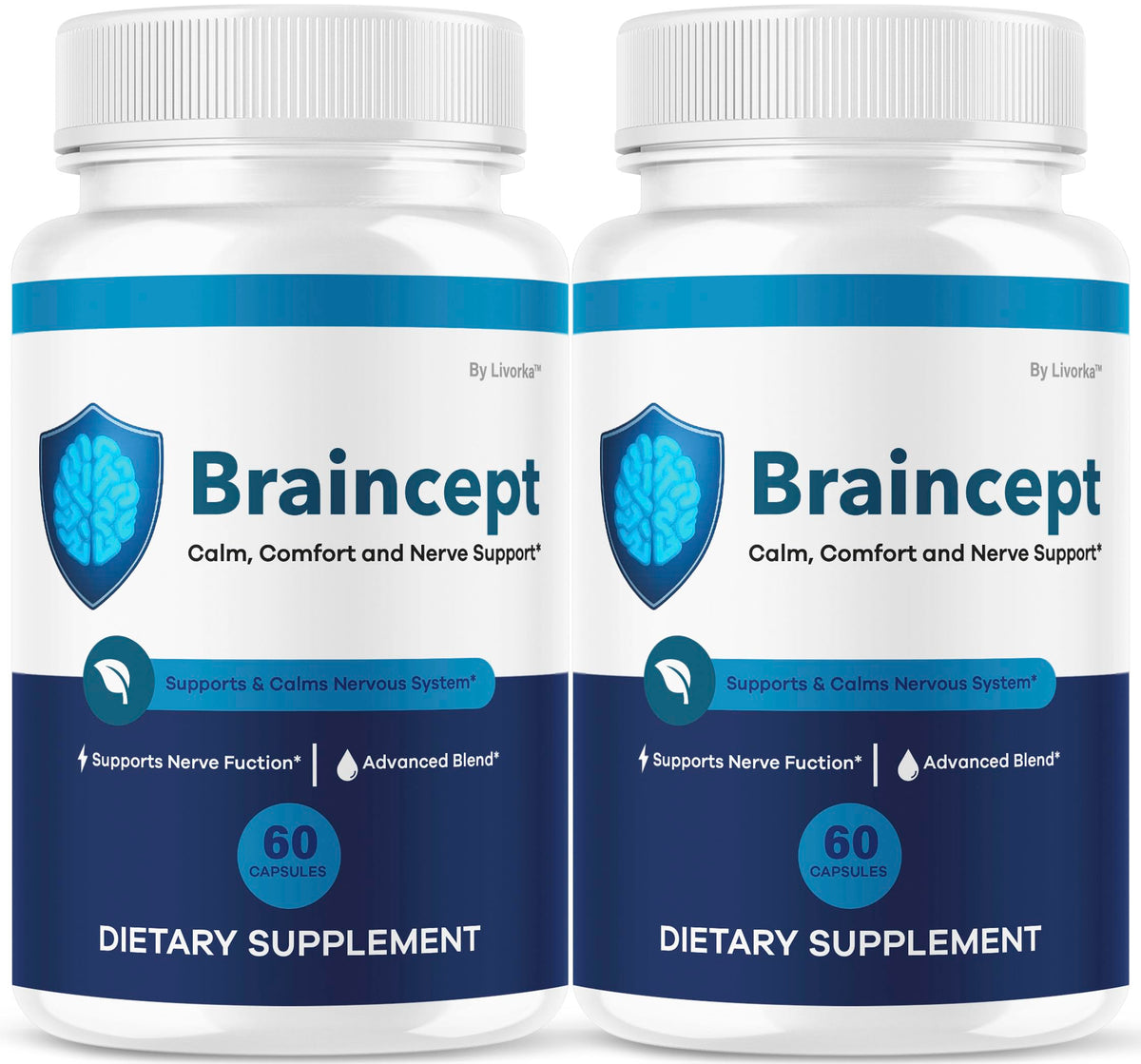 Braincept de LIVORKA, botella frontal: apoyo para la concentración diaria