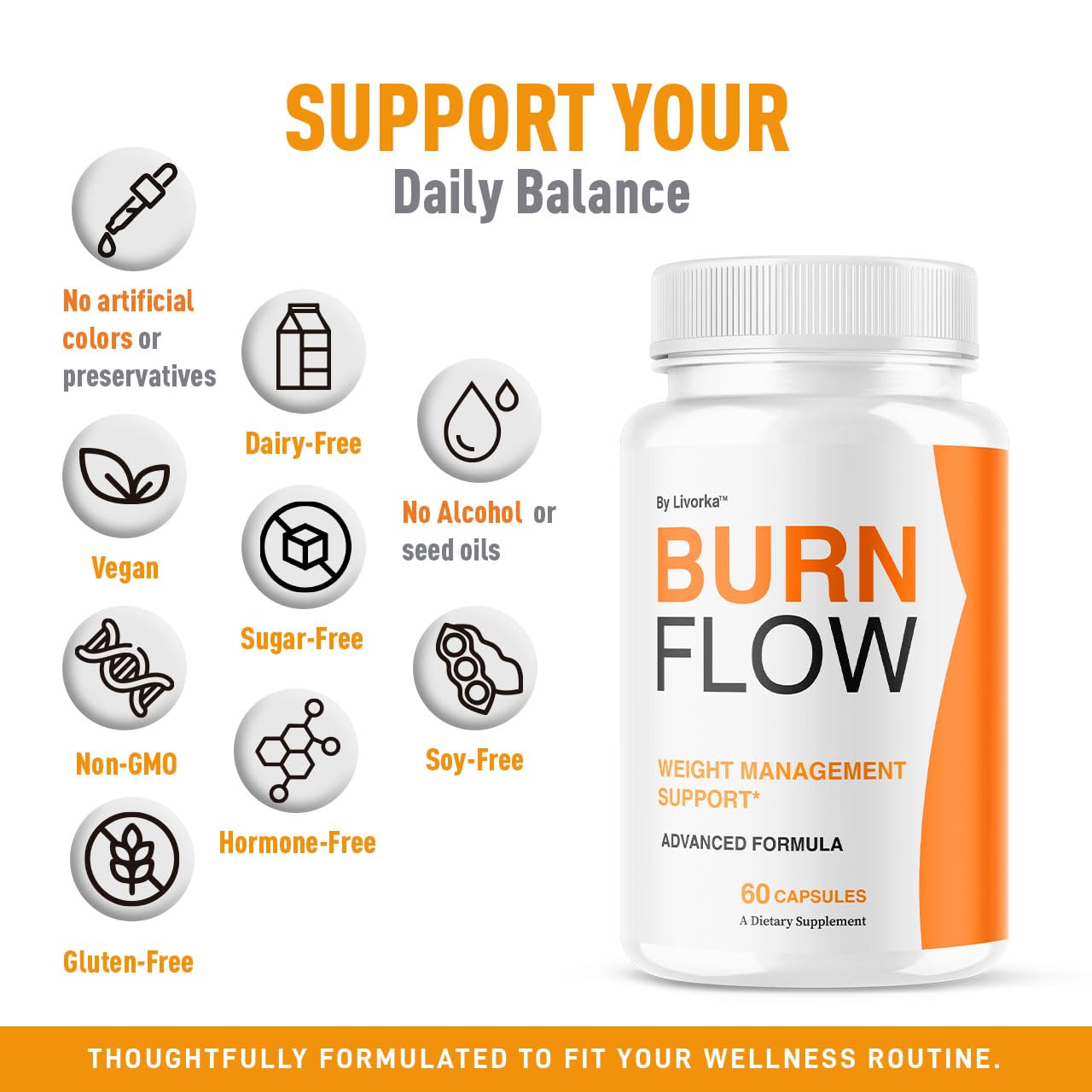 LIVORKA Burn Flow: uso diario para apoyo general