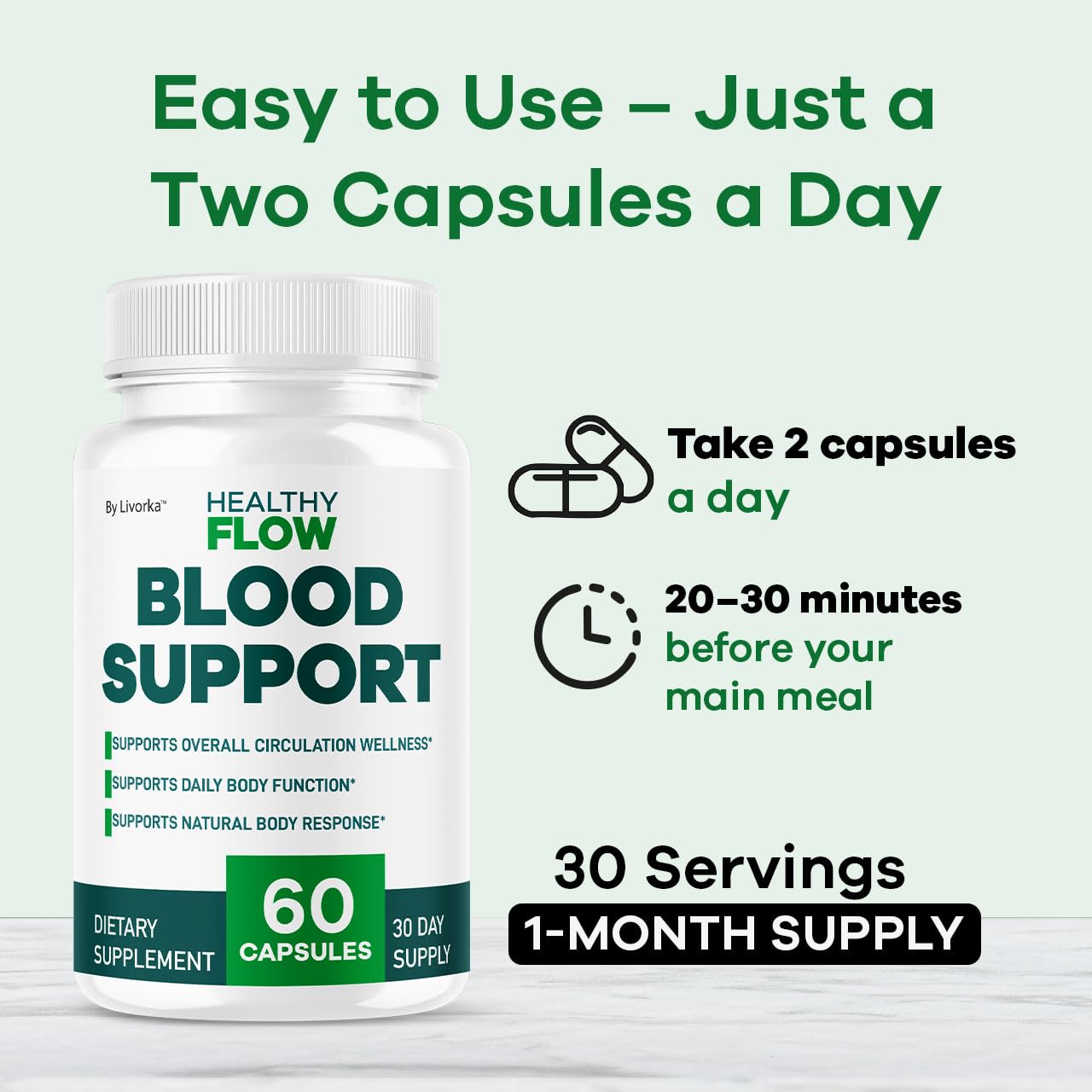 LIVORKA Dosis diaria de 2 capsulas: guia simple para uso constante.