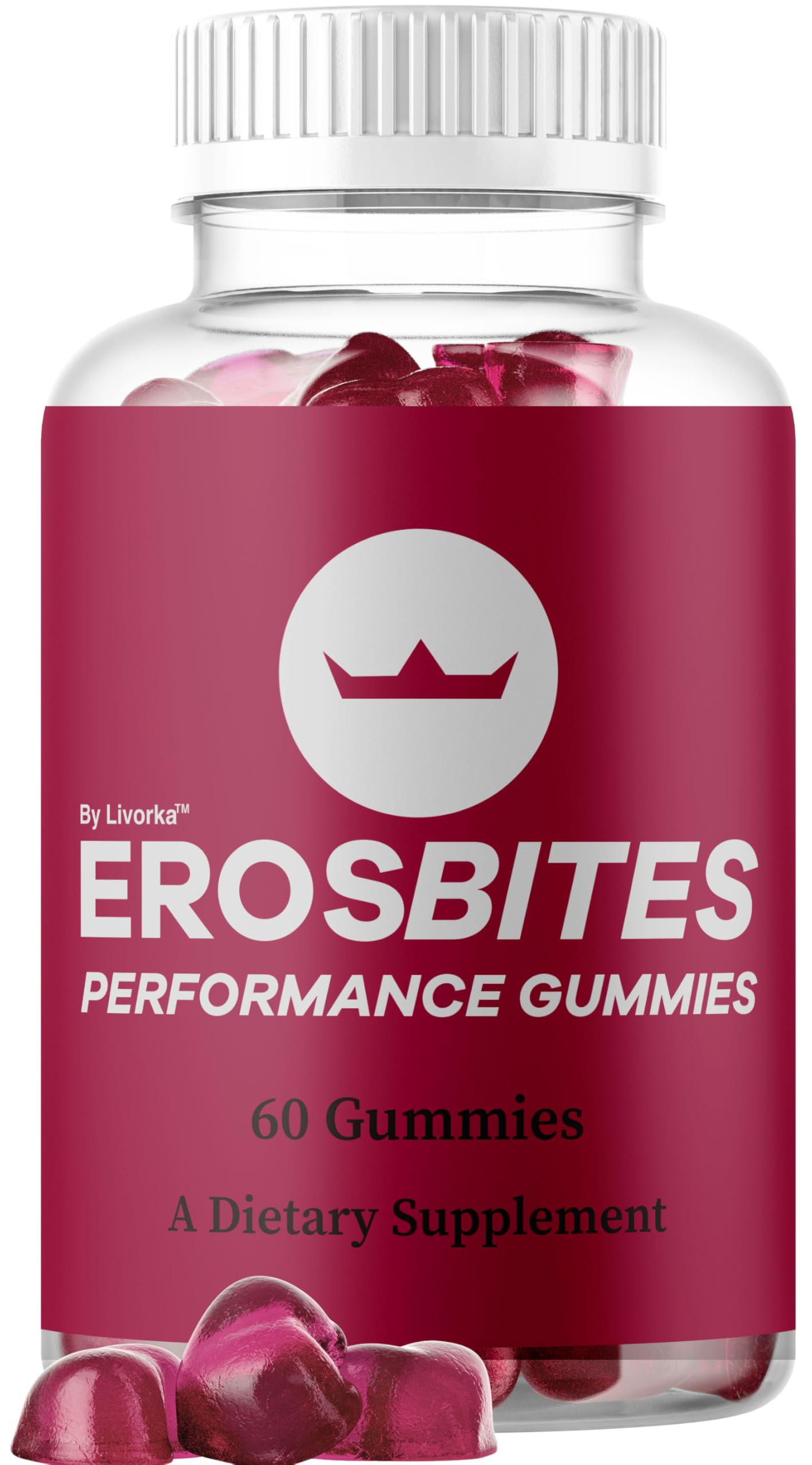 LIVORKA Eros Bites gomitas: envase original para consumo diario.