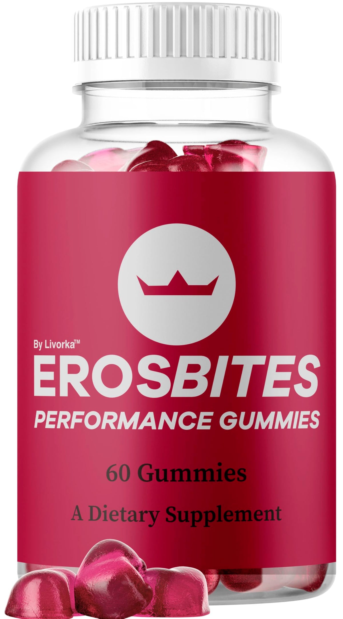 LIVORKA Eros Bites gomitas: envase original para consumo diario.