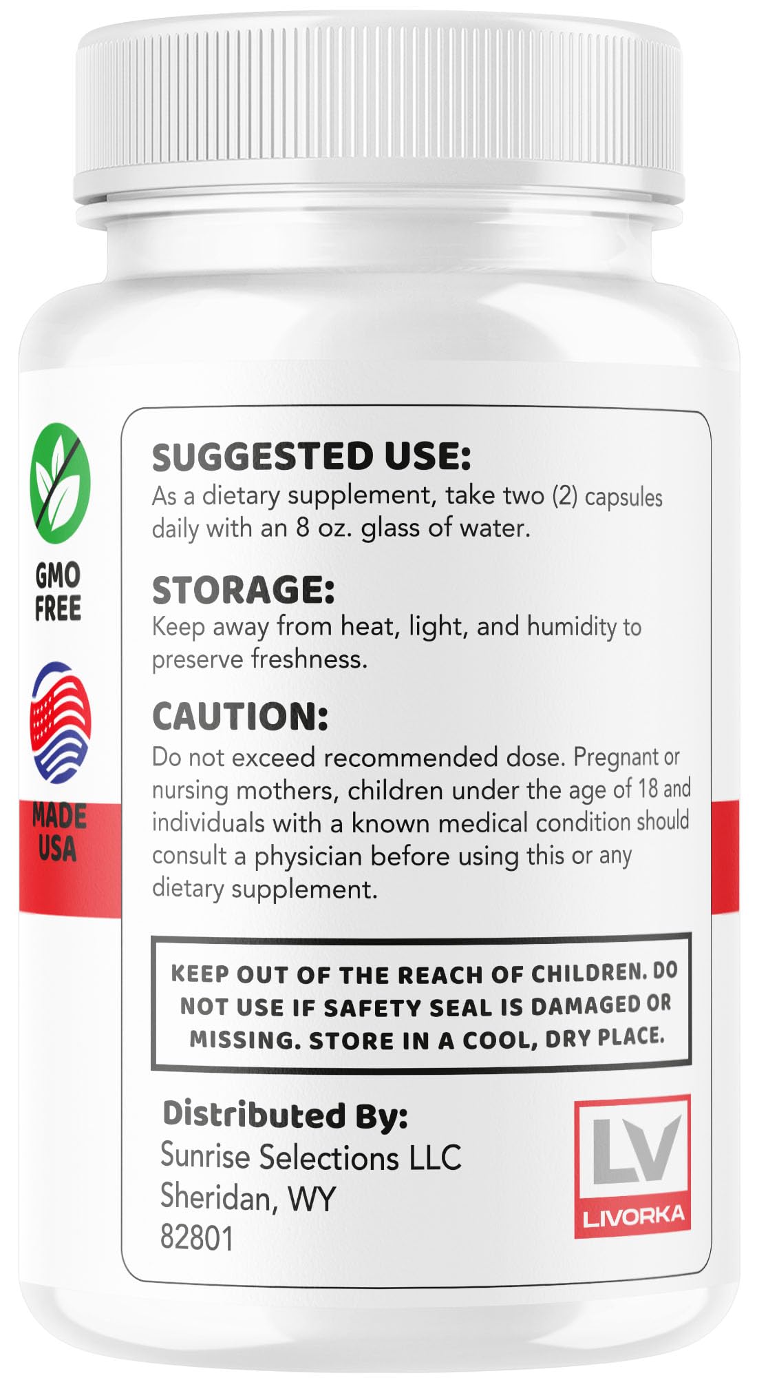 LIVORKA Gluco Advance: detalle de la cápsula y textura.