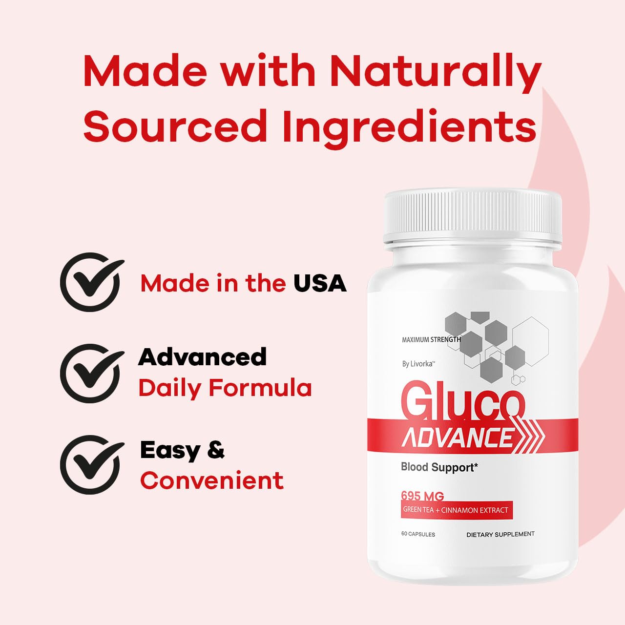 Dosis diaria de LIVORKA Gluco Advance para rutina saludable.
