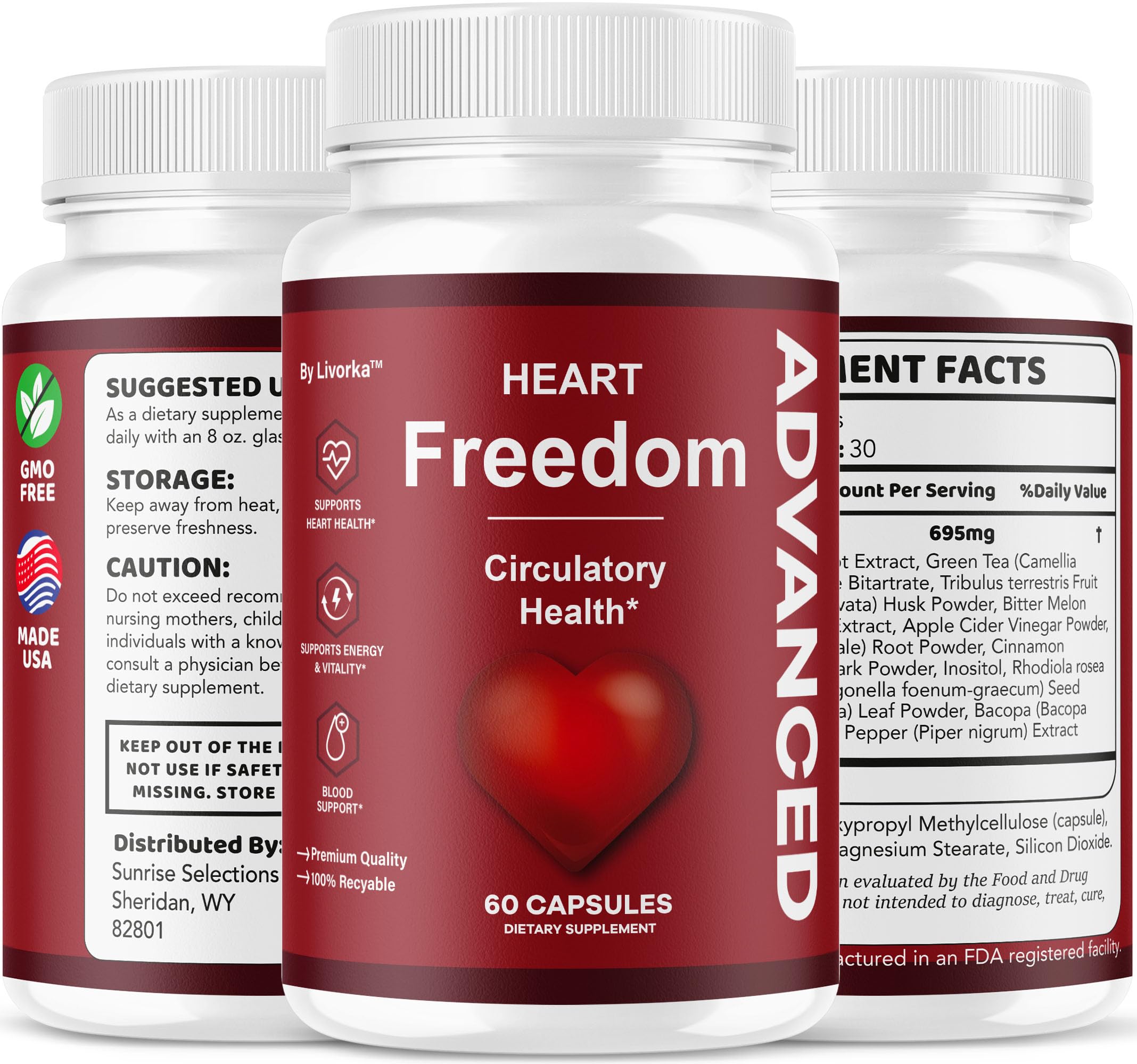 LIVORKA Heart Freedom, uso diario recomendado para hábitos.